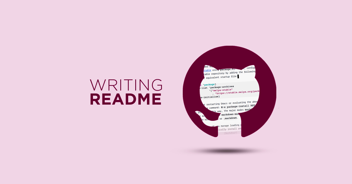 illustration of a README.md file
